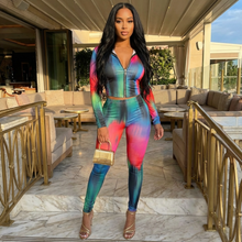 Load image into Gallery viewer, Multi Color Crop Top Legging (Two Piece Set)-Kasheer Royalty

