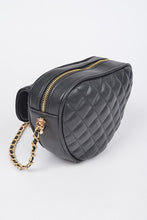Load image into Gallery viewer, The Amore (Black) Quilted Heart Crossbody-Kasheer Royalty

