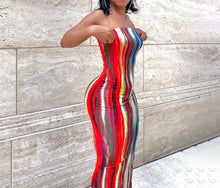 Load image into Gallery viewer, Multi Color Tube Bodycon Aria (Maxi Dress)-Kasheer Royalty
