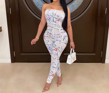 Load image into Gallery viewer, Noelle Ruched Multi Color (Jumpsuit)-Kasheer Royalty
